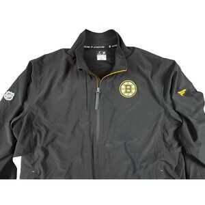 Fanatics Authentic Pro Rink Boston Bruins Men's 3XL Black Full-Zip Jacket Mesh